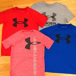 Under Armour Heatgear Youth T-Shirts - Red, Gray, Blue, Red Heather